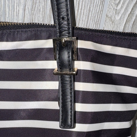 Kate Spade Black and Cream Striped Tote - Picture 3 of 12